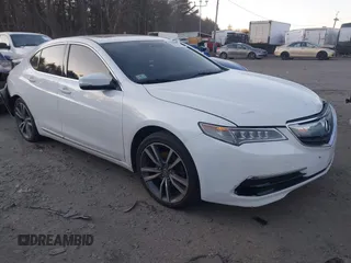 2015 Acura TLX V6 Tech with VIN 19UUB3F56FA000492, listed as a IAAI auction lot 41274442 with 95,519 mi miles. Bid and sale history available at carsss.com. Image 1.