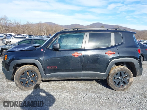 2018 Jeep Renegade Trailhawk with VIN ZACCJBCB3JPG81009, listed as a IAAI auction lot 41537095 with 91,506 mi miles. Bid and sale history available at carsss.com. Image 15.