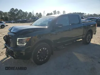 2024 Nissan Titan Pro-4X with VIN 1N6AA1ED6RN111104, listed as a Copart auction lot 46129425 with 4,903 mi miles and Salvage title. Bid and sale history available at DreamBid. Image 1.