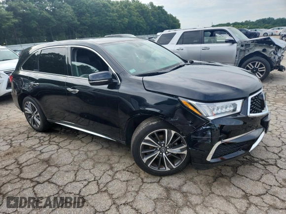 2020 Acura MDX Technology with VIN 5J8YD4H59LL004647, listed as a Copart auction lot 62535795 with 53,973 mi miles and Salvage title. Bid and sale history available at DreamBid. Image 4.