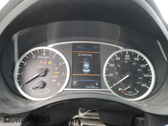 2019 Nissan Sentra S with VIN 3N1AB7AP8KY259530, listed as a Copart auction lot 46111275 with 34,438 mi miles and Salvage Title. Bid and sale history available at DreamBid. Image 9.