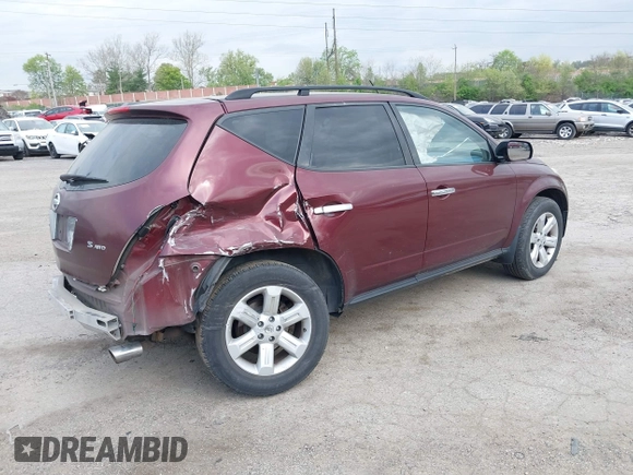 2007 Nissan Murano S with VIN JN8AZ08W47W601653, listed as a IAAI auction lot 42074179 with 138,257 mi miles and . Bid and sale history available at DreamBid. Image 4.