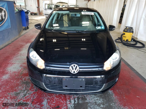 2010 Volkswagen Golf with VIN WVWDB7AJ1AW203182, listed as a Copart auction lot 78015184 with 126,506 mi miles and Salvage Title. Bid and sale history available at carsss.com. Image 5.