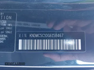 2016 Kia Sedona SX with VIN KNDMC5C10G6158467, listed as a IAAI auction lot 41733034 with 123,306 mi miles and . Bid and sale history available at carsss.com. Image 9.