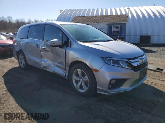 2018 Honda Odyssey EX-L with VIN 5FNRL6H79JB054306, listed as a Copart auction lot 49674955 with 92,157 mi miles and Salvage Title. Bid and sale history available at carsss.com. Image 4.