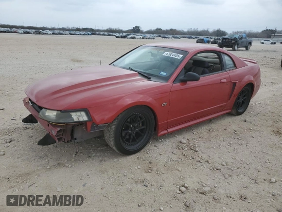 1999 Ford Mustang GT z VIN 1FAFP42X2XF142581, wystawiony jako Copart lot #47624405 z przebiegiem Nie podano mil oraz Szkoda całkowita • Salvage title. Historia ofert i sprzedaży dostępna na DreamBid. Obrazek 1.