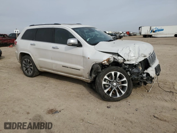 2017 Jeep Grand Cherokee Overland with VIN 1C4RJFCT6HC626918, listed as a Copart auction lot 44758135 with 85,112 mi miles and Salvage Title. Bid and sale history available at carsss.com. Image 4.