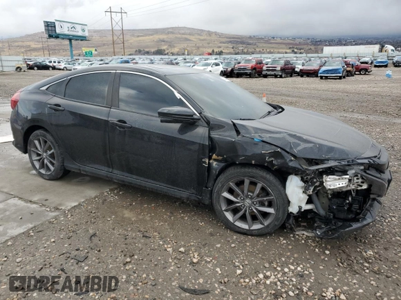 2021 Honda Civic Sedan EX with VIN 19XFC1F3XME001792, listed as a Copart auction lot 47499455 with 55,902 mi miles and Salvage Title. Bid and sale history available at carsss.com. Image 4.
