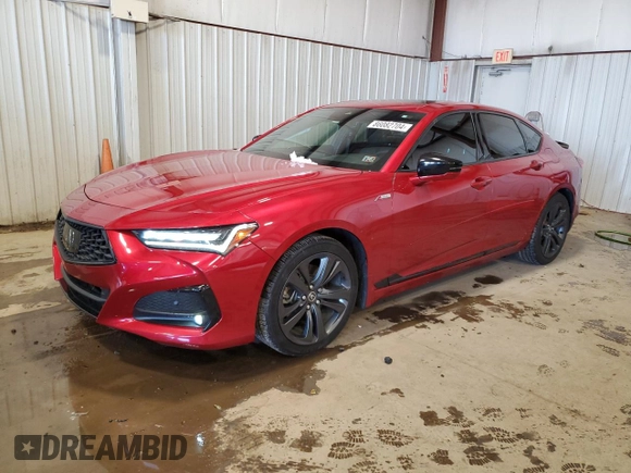 2021 Acura TLX w/A-Spec Package with VIN 19UUB6F59MA006480, listed as a Copart auction lot 86082704 with 59,683 mi miles and Salvage Title. Bid and sale history available at carsss.com. Image 1.
