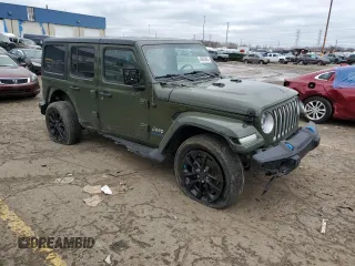 2023 Jeep Wrangler Sahara with VIN 1C4JJXP61PW528948, listed as a Copart auction lot 46866885 with 38,191 mi miles and Clean Title. Bid and sale history available at DreamBid. Image 4.