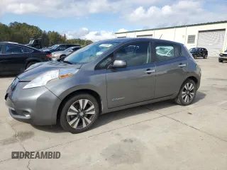 2015 Nissan LEAF SL with VIN 1N4AZ0CP3FC317142, listed as a Copart auction lot 79734984 with 77,437 mi miles and Salvage Title. Bid and sale history available at DreamBid. Image 1.