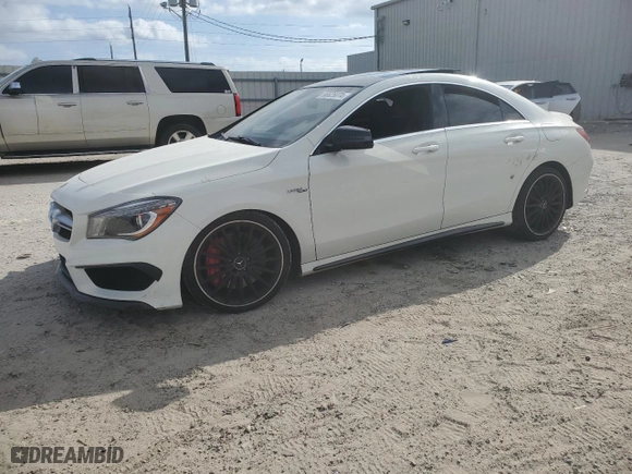2014 Mercedes-Benz CLA-Class CLA 45 AMG with VIN WDDSJ5CB1EN104951, listed as a Copart auction lot 86625074 with 84,797 mi miles and Salvage Title. Bid and sale history available at carsss.com. Image 1.