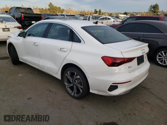 2022 Audi A3 Premium with VIN WAUAUDGY1NA018162, listed as a Copart auction lot 42932784 with 0 mi miles. Bid and sale history available at carsss.com. Image 2.