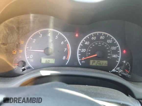 2012 Toyota Corolla L with VIN 2T1BU4EE7CC815816, listed as a Copart auction lot 54789165 with 246,316 mi miles and Salvage Title. Bid and sale history available at DreamBid. Image 9.