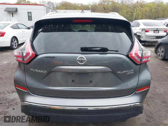 2015 Nissan Murano SL with VIN 5N1AZ2MH9FN254755, listed as a IAAI auction lot 42030540 with 44,135 mi miles and . Bid and sale history available at DreamBid. Image 16.