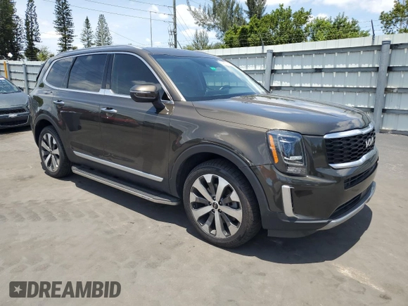 2022 Kia Telluride S with VIN 5XYP6DHC7NG241722, listed as a Copart auction lot 55633715 with 74,520 mi miles and Non Repairable. Bid and sale history available at DreamBid. Image 4.