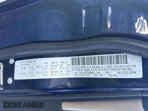 2016 Jeep Cherokee Altitude with VIN 1C4PJLAS7GW208431, listed as a Copart auction lot 61501525 with 126,107 mi miles and Salvage title. Bid and sale history available at DreamBid. Image 10.