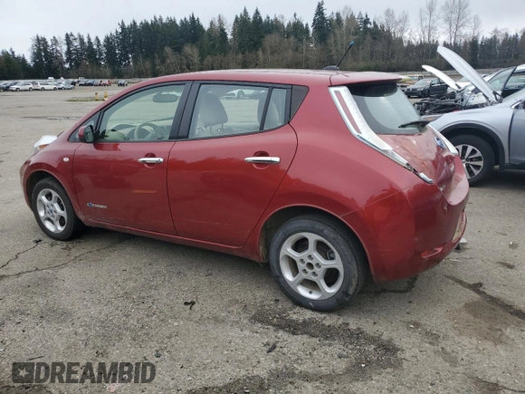 2012 Nissan LEAF SL with VIN JN1AZ0CP5CT017885, listed as a Copart auction lot 48780335 with 56,663 mi miles and Clean Title. Bid and sale history available at carsss.com. Image 2.
