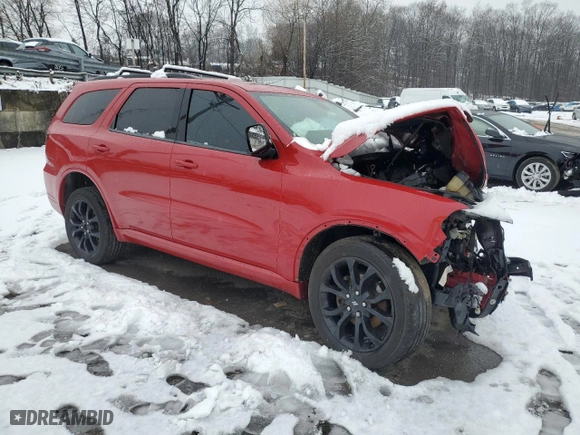 2019 Dodge Durango GT Plus with VIN 1C4RDJDG1KC560703, listed as a Copart auction lot 84489844 with 0 mi miles and Non Repairable. Bid and sale history available at carsss.com. Image 4.
