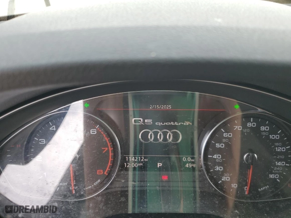 2020 Audi Q5 Premium with VIN WA1ANAFY4L2054851, listed as a Copart auction lot 45756995 with 114,212 mi miles and Salvage Title. Bid and sale history available at carsss.com. Image 9.