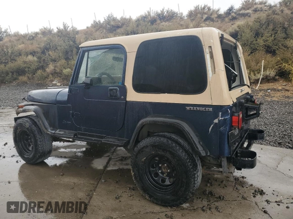 1991 Jeep Wrangler with VIN 2J4FY29S3MJ108717, listed as a Copart auction lot 75059044 with 202,413 mi miles and Salvage Title. Bid and sale history available at carsss.com. Image 2.