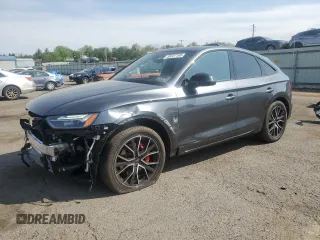 2024 Audi SQ5 Sportback Premium Plus с VIN WA124AFY8R2021013, выставлен на аукционе Copart как лот 55237165 с пробегом 4 677 миль миль и Списание • Salvage title. История ставок и продаж доступна на DreamBid. Изображение 1.