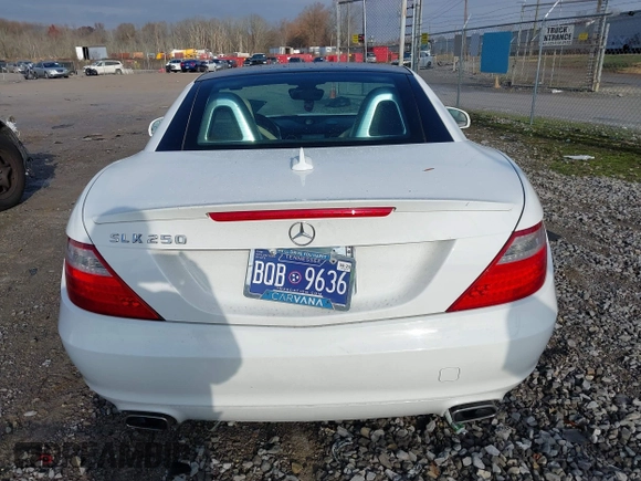 2014 Mercedes-Benz SLK 250 with VIN WDDPK4HA2EF085432, listed as a IAAI auction lot 41141812 with 65,718 mi miles and . Bid and sale history available at DreamBid. Image 16.