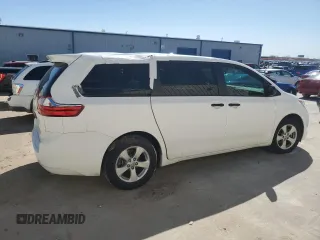 2017 Toyota Sienna L with VIN 5TDZZ3DCXHS890616, listed as a Copart auction lot 47274855 with 43,438 mi miles and Salvage Title. Bid and sale history available at DreamBid. Image 3.