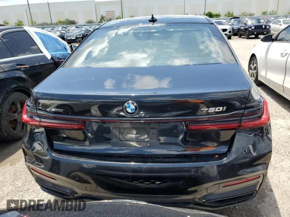 2021 BMW 7 Series 750i xDrive with VIN WBA7U2C08MCF16539, listed as a Copart auction lot 49942073 with 19,846 mi miles. Bid and sale history available at carsss.com. Image 6.