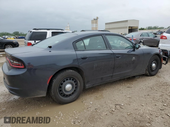 2019 Dodge Charger Police with VIN 2C3CDXKT1KH582405, listed as a Copart auction lot 57046445 with 136,171 mi miles and Salvage title. Bid and sale history available at DreamBid. Image 3.