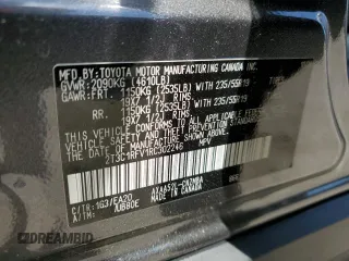 2024 Toyota RAV4 XLE Premium z VIN 2T3C1RFV1RC302246, wystawiony jako Copart lot #58037005 z przebiegiem 6 225 mil mil oraz Szkoda całkowita • Salvage title. Historia ofert i sprzedaży dostępna na DreamBid. Obrazek 12.