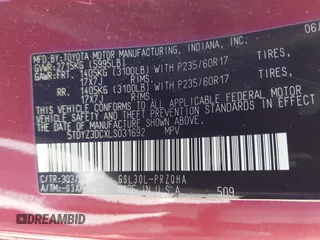 2020 Toyota Sienna XLE Auto Access Seat with VIN 5TDYZ3DCXLS031692, listed as a IAAI auction lot 42138270 with 71,971 mi miles and . Bid and sale history available at DreamBid. Image 9.
