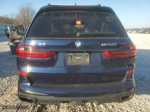 2021 BMW X7 M50i with VIN 5UXCX6C03M9E15369, listed as a Copart auction lot 42173395 with 62,160 mi miles and Clean Title. Bid and sale history available at carsss.com. Image 6.