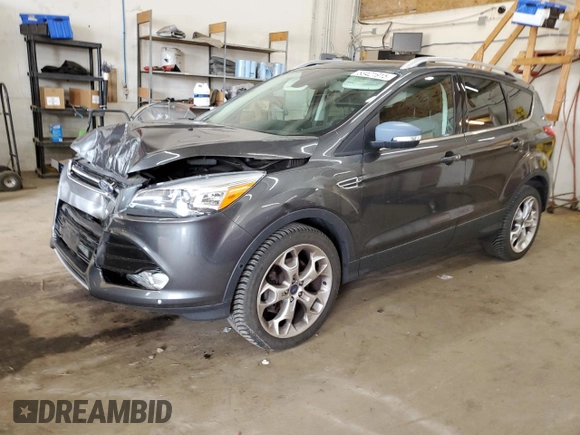2016 Ford Escape Titanium with VIN 1FMCU9J92GUB47678, listed as a Copart auction lot 53421915 with 122,380 mi miles and Salvage Title. Bid and sale history available at carsss.com. Image 1.