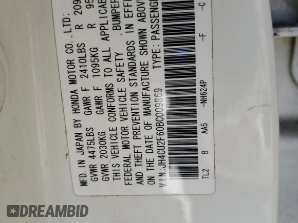 2011 Acura TSX with VIN JH4CU2F60BC009869, listed as a Copart auction lot 64695465 with 146,486 mi miles and Salvage title. Bid and sale history available at DreamBid. Image 12.