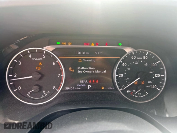 2022 Nissan Rogue S with VIN 5N1BT3AA7NC700589, listed as a Copart auction lot 57285035 with 39,403 mi miles and Salvage title. Bid and sale history available at DreamBid. Image 9.