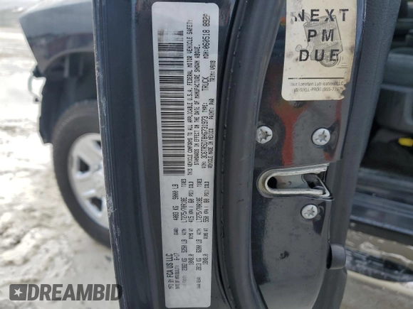 2017 Ram 2500 SLT with VIN 3C6TR5DT8HG731973, listed as a Copart auction lot 88420905 with 129,725 mi miles and Salvage title. Bid and sale history available at DreamBid. Image 13.