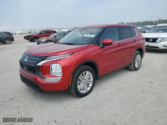 2024 Mitsubishi Outlander ES with VIN JA4J3UA86RZ023650, listed as a Copart auction lot 49416545 with 14,747 mi miles and Salvage Title. Bid and sale history available at carsss.com. Image 1.
