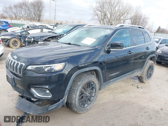 2019 Jeep Cherokee Limited with VIN 1C4PJMDX6KD440665, listed as a IAAI auction lot 41725422 with 95,116 mi miles. Bid and sale history available at carsss.com. Image 2.
