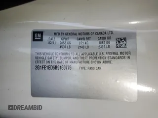2011 Chevrolet Camaro 1LS z VIN 2G1FE1ED5B9160776, wystawiony jako Copart lot #58807785 z przebiegiem 103 477 mil mil oraz Czysty tytuł • Clean title. Historia ofert i sprzedaży dostępna na DreamBid. Obrazek 12.