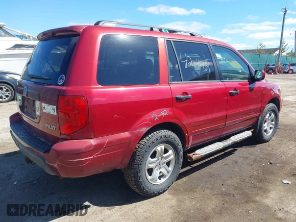 2005 Honda Pilot EX-L z VIN 2HKYF18635H564218, wystawiony jako IAAI lot #42042151 z przebiegiem 190 716 mil mil oraz . Historia ofert i sprzedaży dostępna na DreamBid. Obrazek 4.