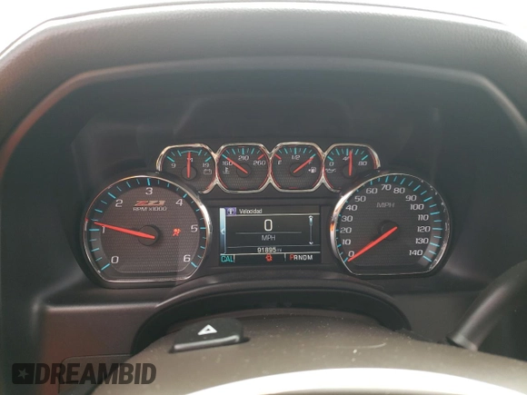 2016 Chevrolet Silverado 1500 LTZ with VIN 3GCUKSEC4GG260434, listed as a Copart auction lot 48367925 with 91,895 mi miles and Salvage Title. Bid and sale history available at DreamBid. Image 9.