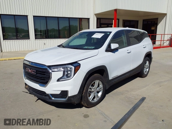 2023 GMC Terrain SLE with VIN 3GKALTEG3PL210144, listed as a IAAI auction lot 40461807 with 1 mi miles. Bid and sale history available at carsss.com. Image 2.