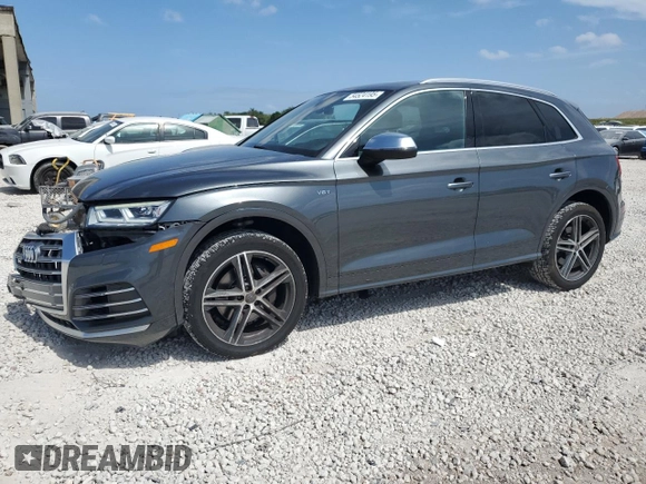 2018 Audi SQ5 Premium Plus with VIN WA1A4AFY3J2156464, listed as a Copart auction lot 54524195 with 40,237 mi miles and Salvage Title. Bid and sale history available at carsss.com. Image 1.