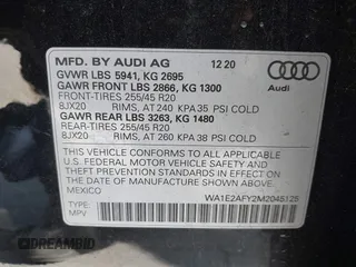 2021 Audi Q5 Premium Plus z VIN WA1E2AFY2M2045125, wystawiony jako IAAI lot #42251738 z przebiegiem 44 395 mil mil oraz . Historia ofert i sprzedaży dostępna na DreamBid. Obrazek 9.