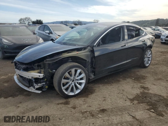 2019 Tesla Model 3 Long Range with VIN 5YJ3E1EB1KF212019, listed as a Copart auction lot 50134385 with 83,478 mi miles and Salvage Title. Bid and sale history available at DreamBid. Image 1.