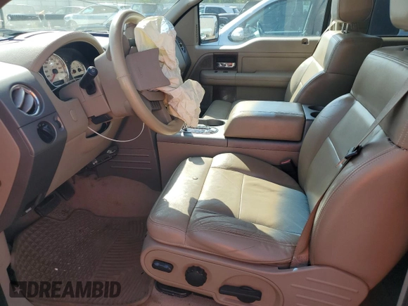 2005 Ford F-150 XLT with VIN 1FTPX12555NA08341, listed as a Copart auction lot 55214075 with 182,059 mi miles and Salvage title. Bid and sale history available at DreamBid. Image 7.