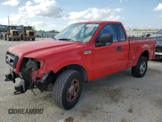 2005 Ford F-150 XL with VIN 1FTRF14W05NB33328, listed as a Copart auction lot 51165025 with 166,137 mi miles and Salvage Title. Bid and sale history available at carsss.com. Image 1.