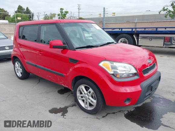 2011 Kia Soul + with VIN KNDJT2A23B7236403, listed as a IAAI auction lot 42100271 with 75,349 mi miles. Bid and sale history available at carsss.com. Image 1.