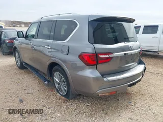 2021 Infiniti QX80 PREMIUM SELECT with VIN JN8AZ2AF9M9718838, listed as a IAAI auction lot 41797875 with 80,597 mi miles. Bid and sale history available at carsss.com. Image 3.